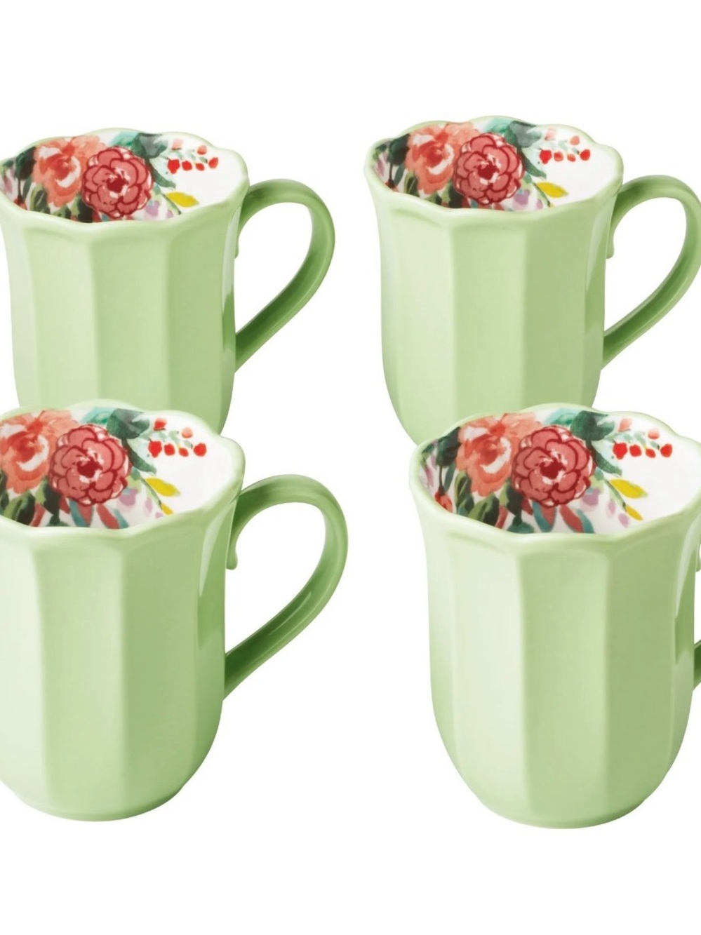 Pioneer Woman Ceramic Mugs - Set of 4